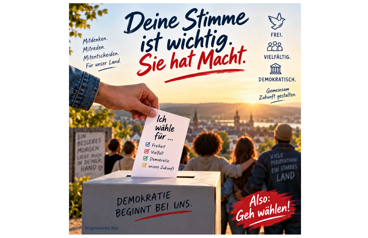 Hand wirft Stimmzettel in Wahlurne