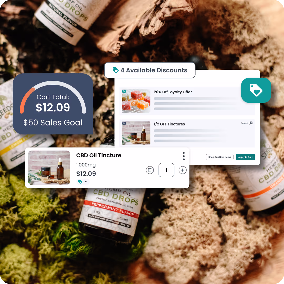 Cart with CBD products