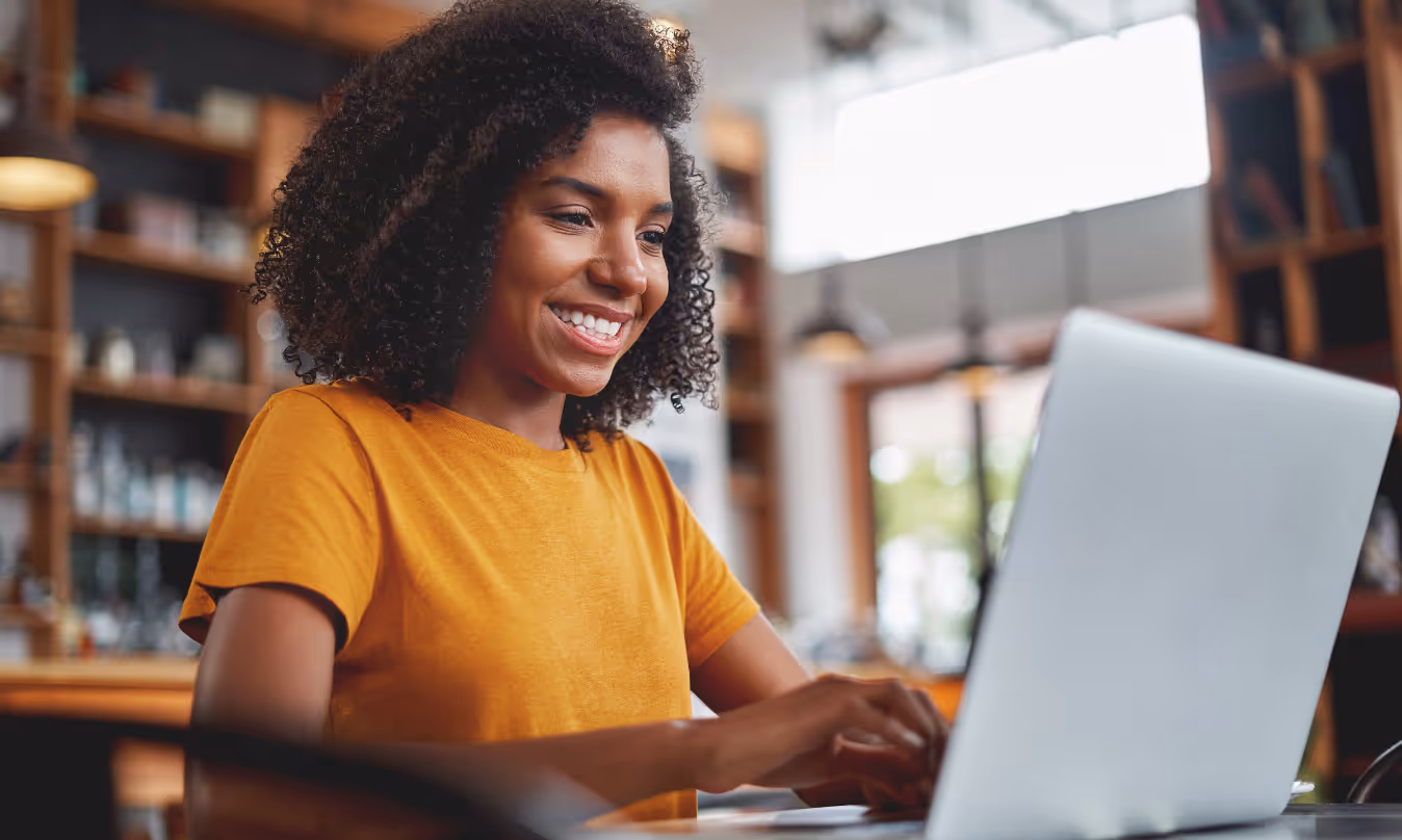 Woman using Cannabis Dispensary CRM