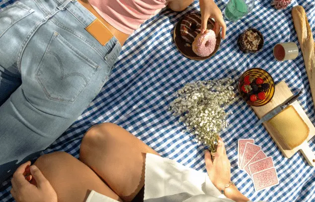 HUD App - two people sharing a picnic - how to plan a date