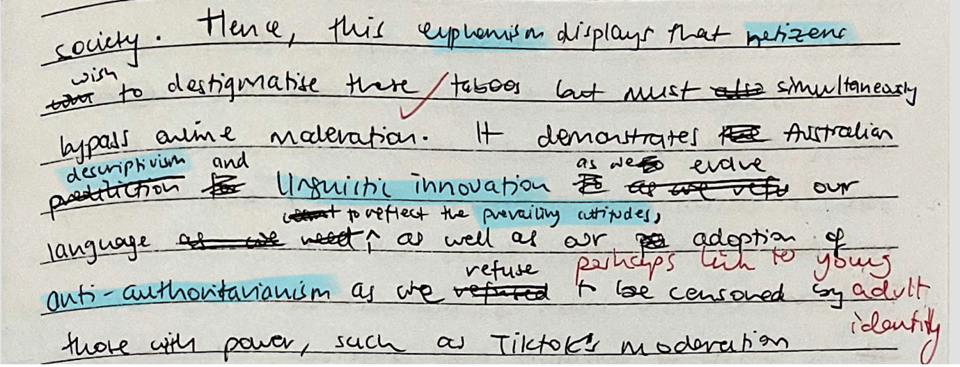 VCE English Language essay analysis using euphemism, linguistic innovation and anti-authoritarianism