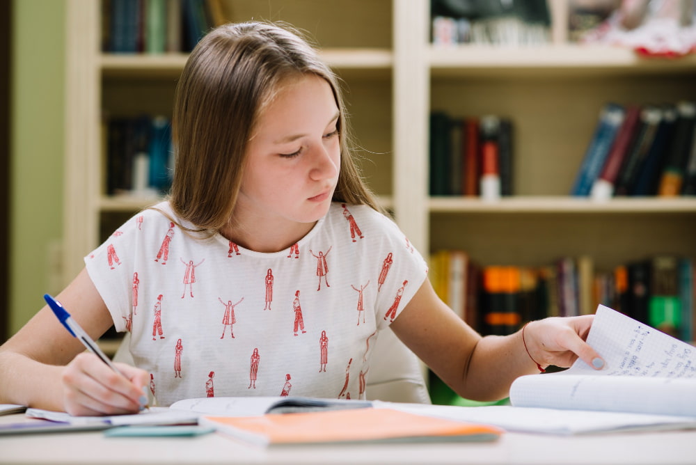 Student preparing VCE English Language essay examples and analysis for Section C