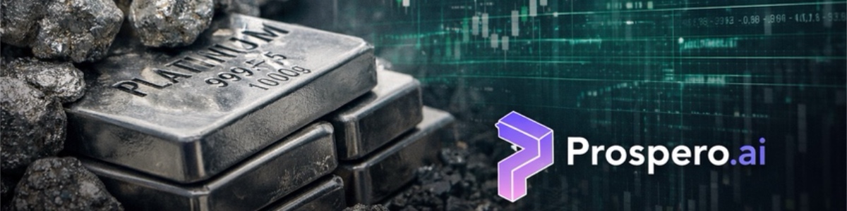 Platinum bars and stock chart graphics with the Prospero logo.