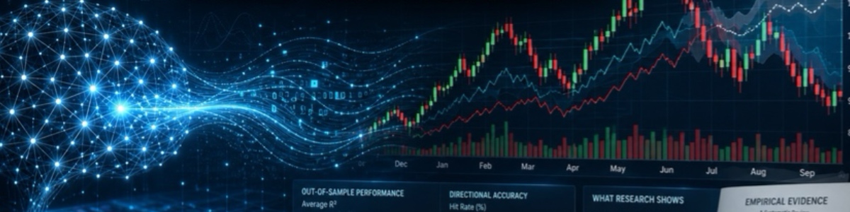 A digital computer screen and stock charting.