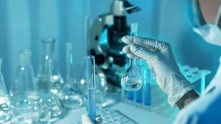 Analyst Looking at Sample