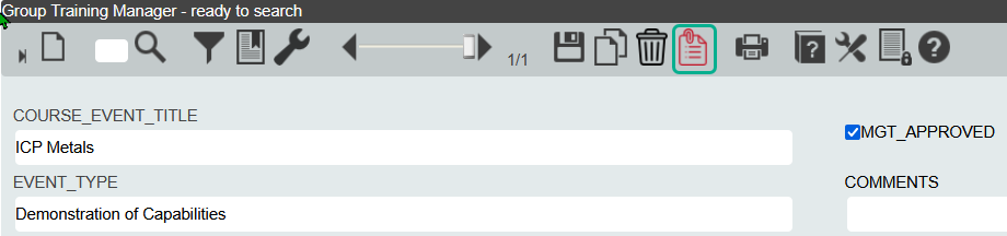 Detail eines Schulungsbildschirms von Confience eLIMS mit Dateianhang.