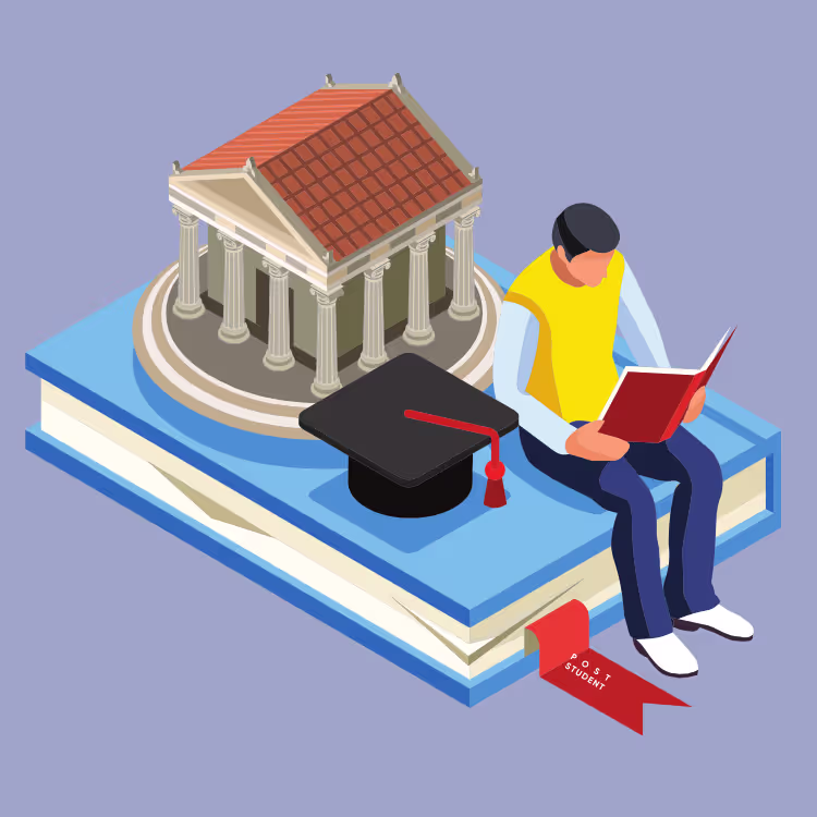 Stacks of coins arranged in ascending order with a graduation cap on the tallest stack.