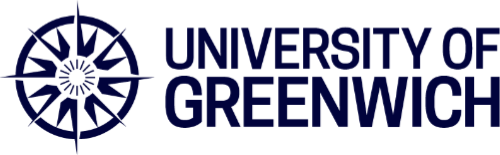 University of Greenwich logo featuring a stylized compass rose to the left of the text.