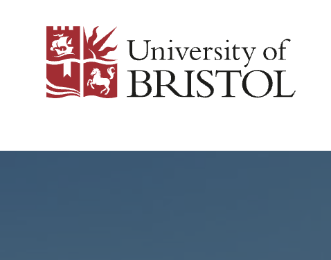 Logo of the University of Bristol including a red shield with a ship, a sun, and a horse, next to the text 'University of Bristol'.
