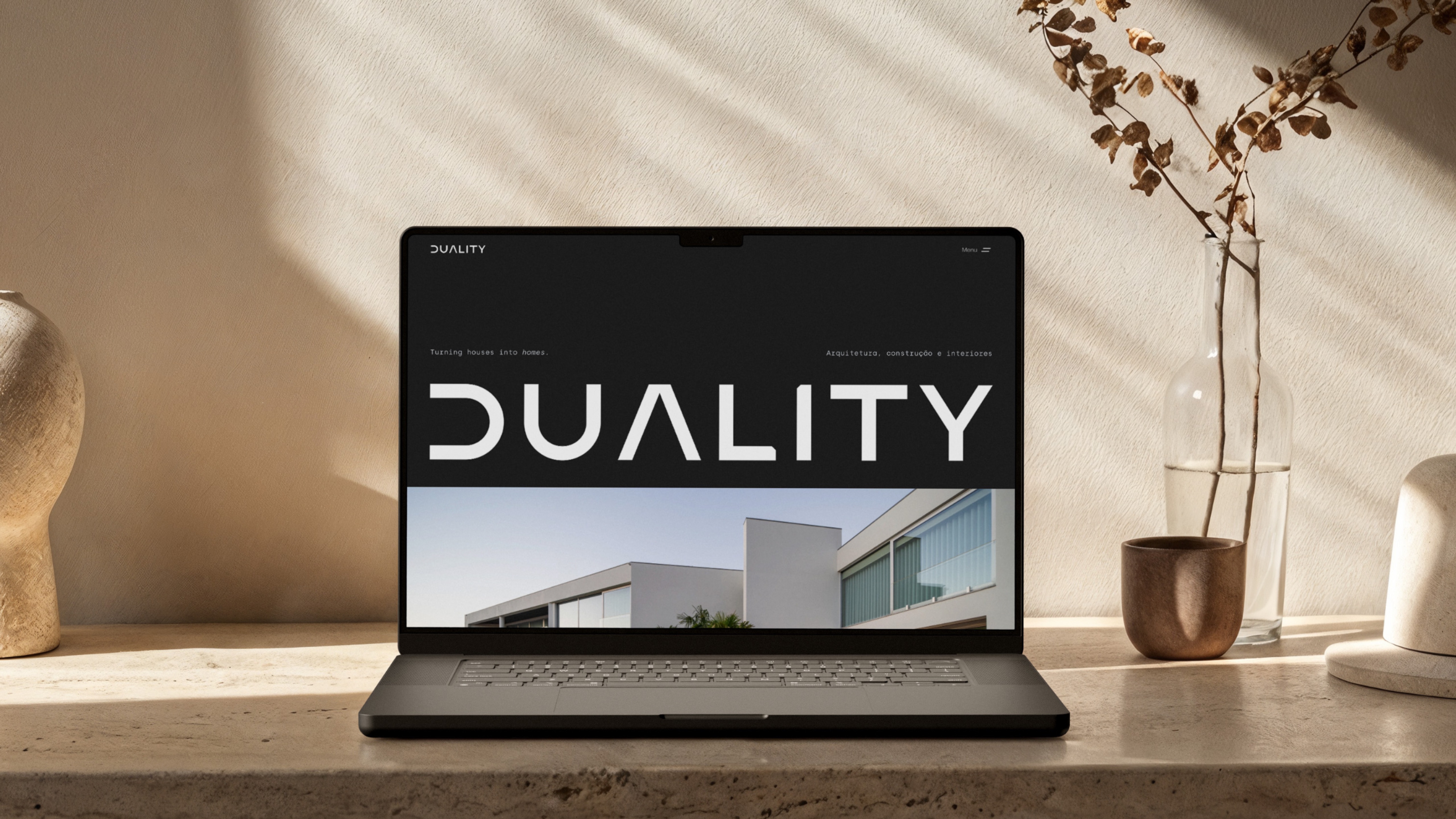 Duality designs, builds and furnishes homes as one seamless craft — the website had to carry that same intention, bilingual and motion-led.