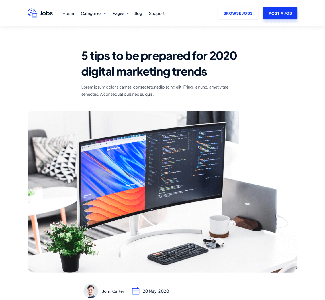 Blog Post - Jobs Webflow Template