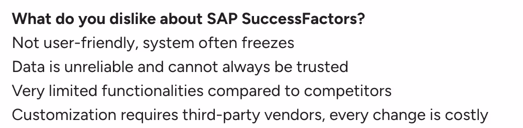 SAP SuccessFactors Complaint 2