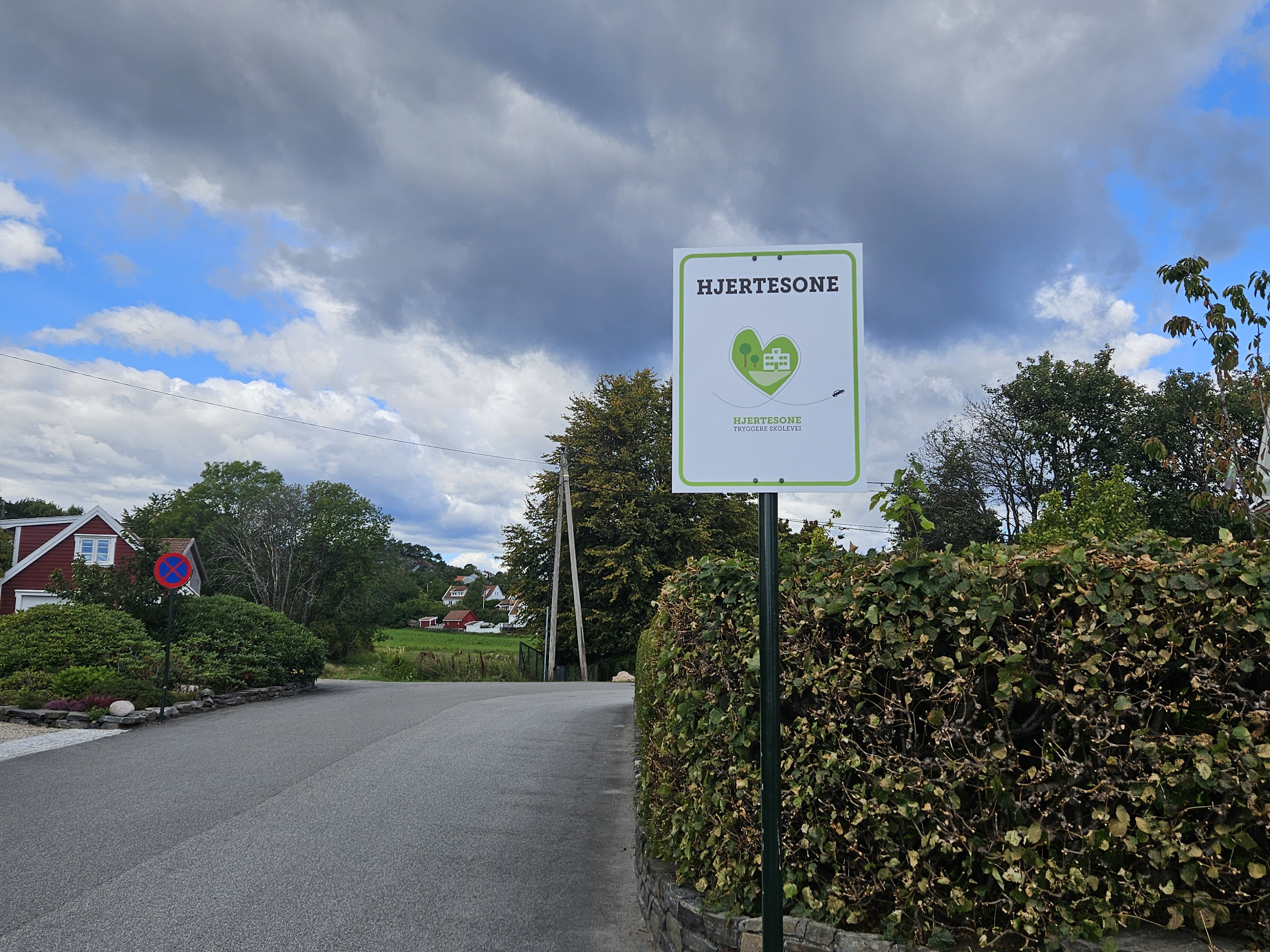 Hjertesone ved Sjøstrand skole. Foto: Aenne Ødegård