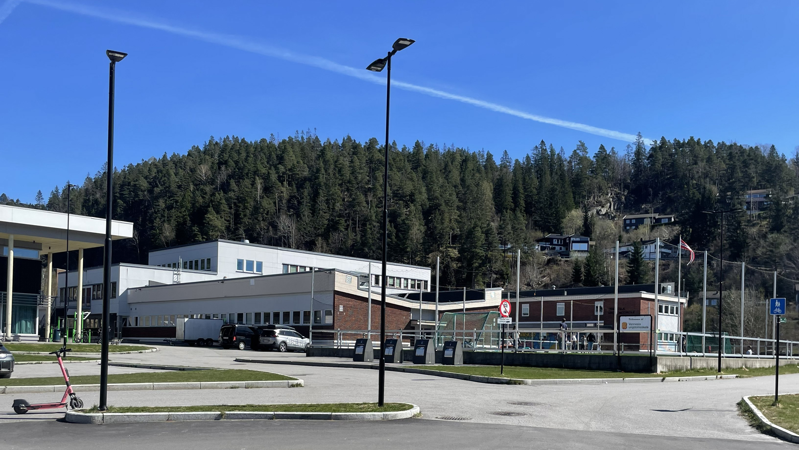 Vennesla ungdomsskole, sykkelparkering
