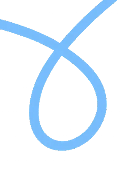 Blue curved infinity symbol representing endless possibilities, continuity, or mathematics
