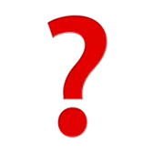 Red question mark symbol representing help, FAQ, uncertainty, or inquiry