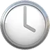 Silver analog clock face showing time, representing schedules, deadlines, or time management