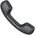 Gray vintage telephone handset icon representing communication, phone calls, or contact