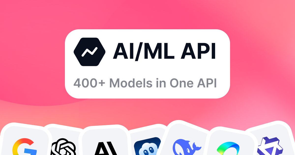 Access 400 AI Models with a Single AI API AIMLAPIcom logo