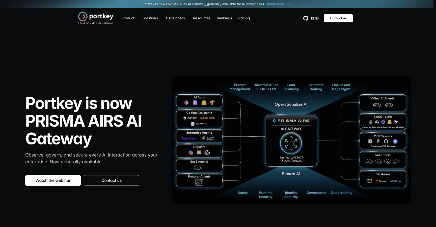 Portkey AI gateway homepage