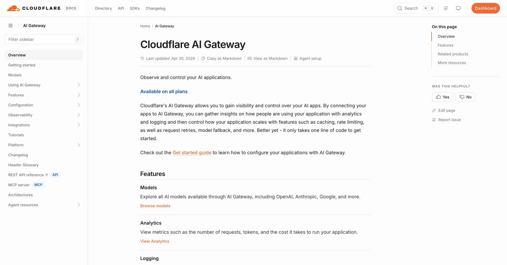 Cloudflare AI Gateway