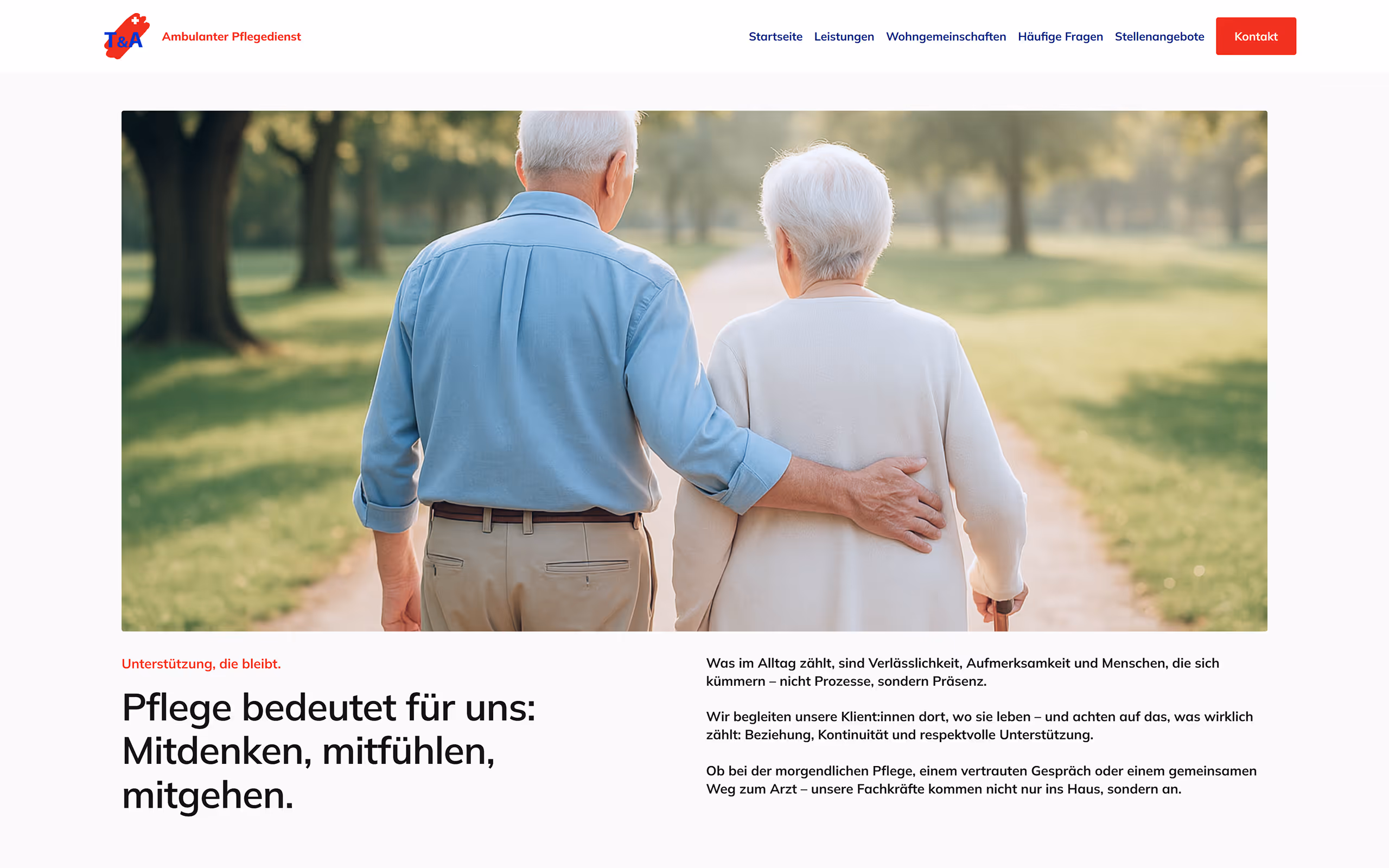 Webdesign für Pflegedienst in Berlin