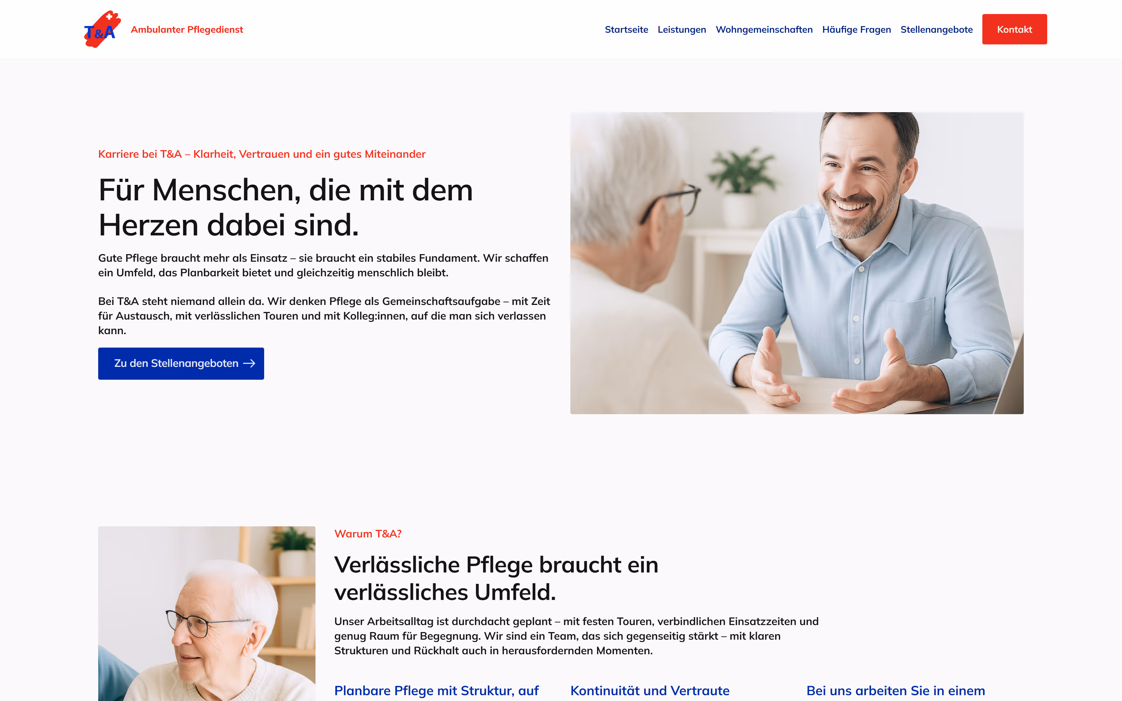Webentwicklung für Pflegedienst in Berlin