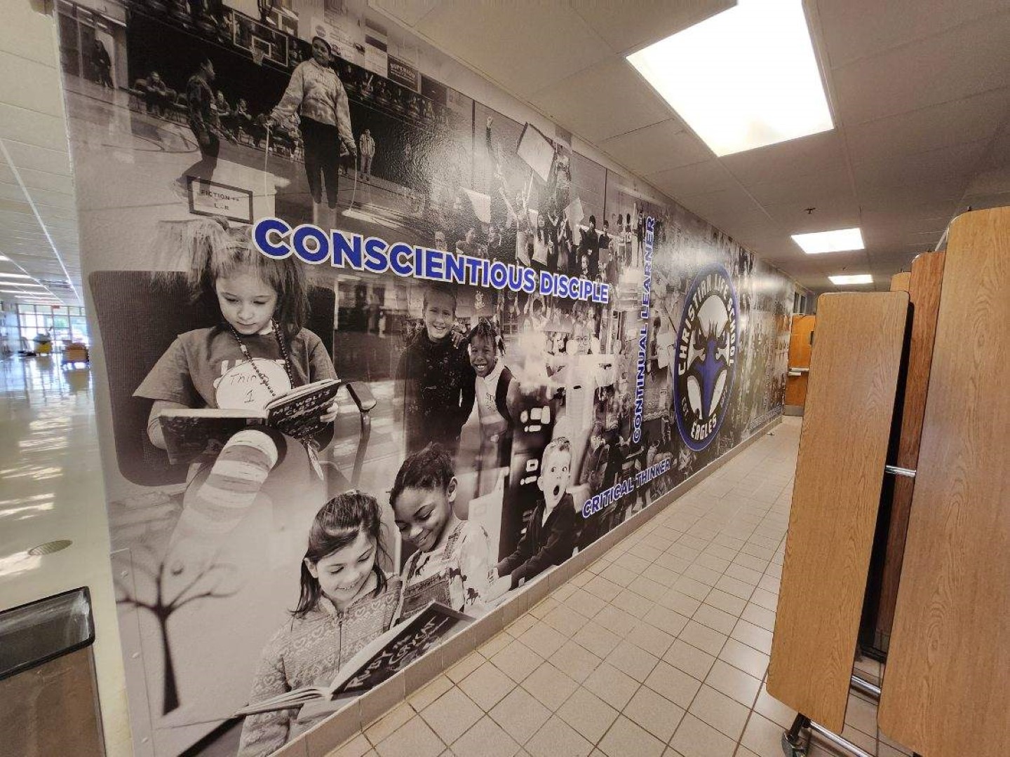 Christian Life School gym wall mural wrap