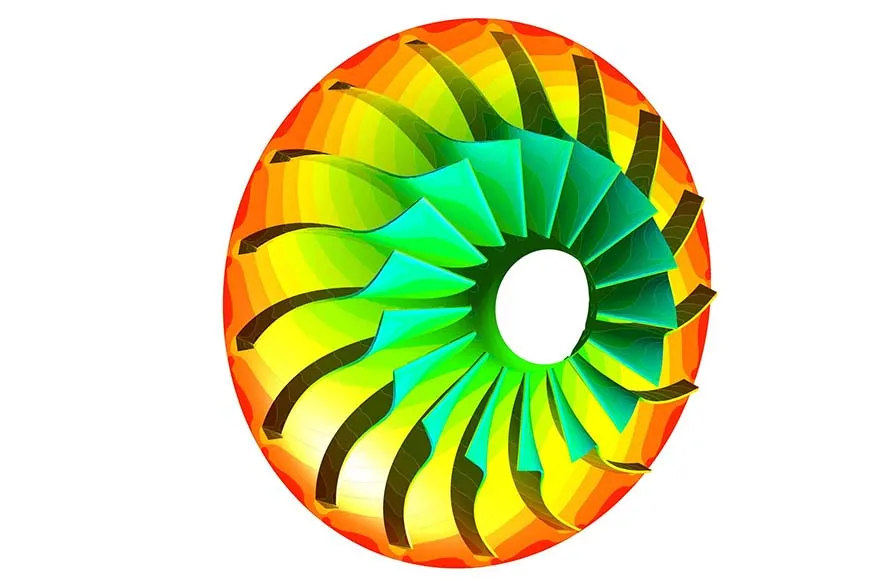 IMPELLER BLADE STATIC PRESSURE DISTRIBUTION