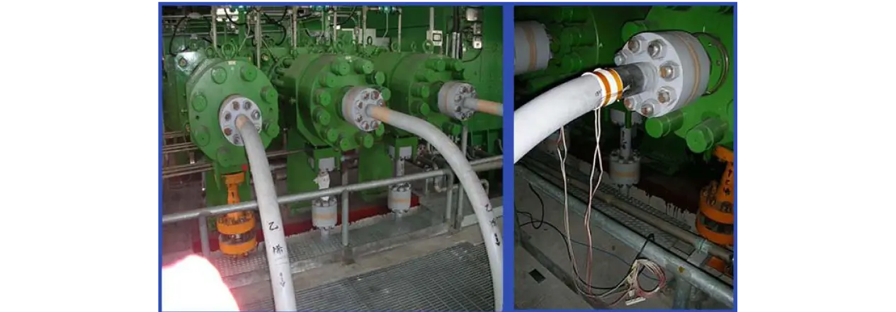 high hyper-compressor piping vibration