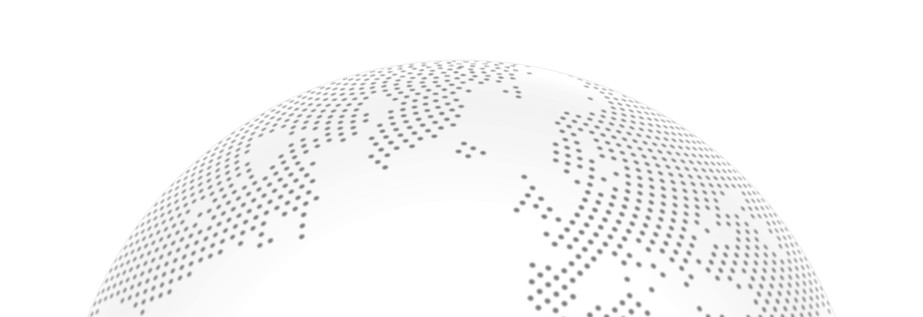 A dotted globe focused on Europe and North America