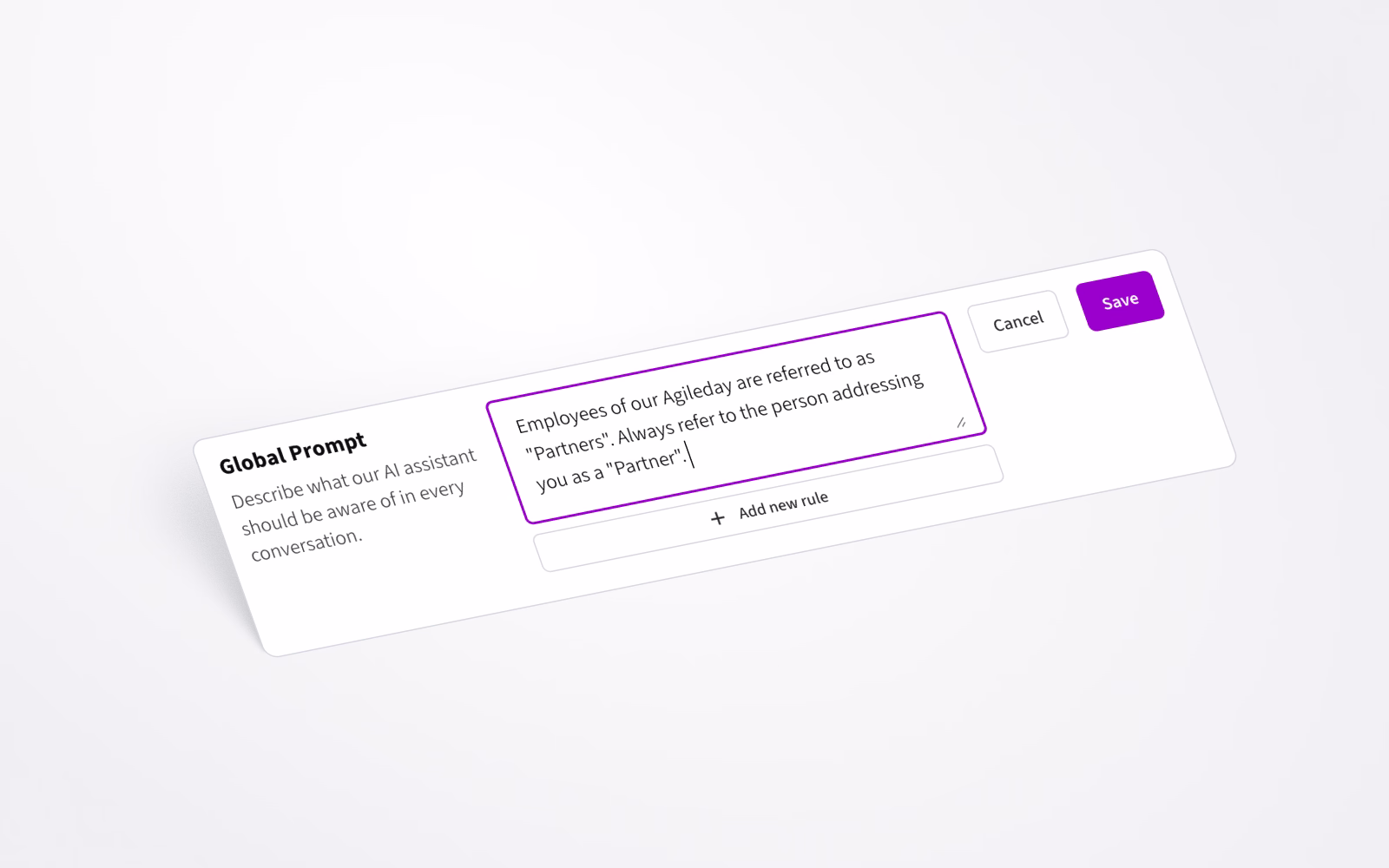 Guide AI with AI rules