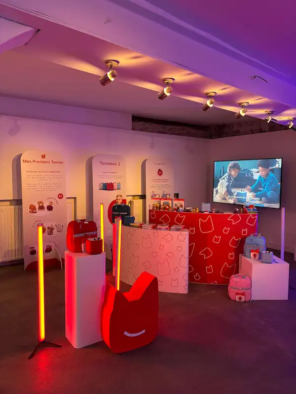 Événement presse Tonies à Paris. format influenceur l'après midi et cocktail le soir.