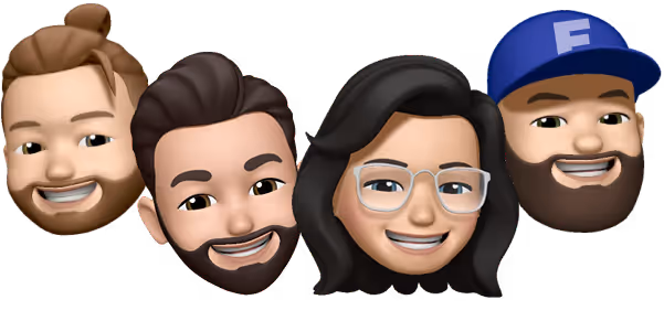 Memojis of the Speak Friend Team.