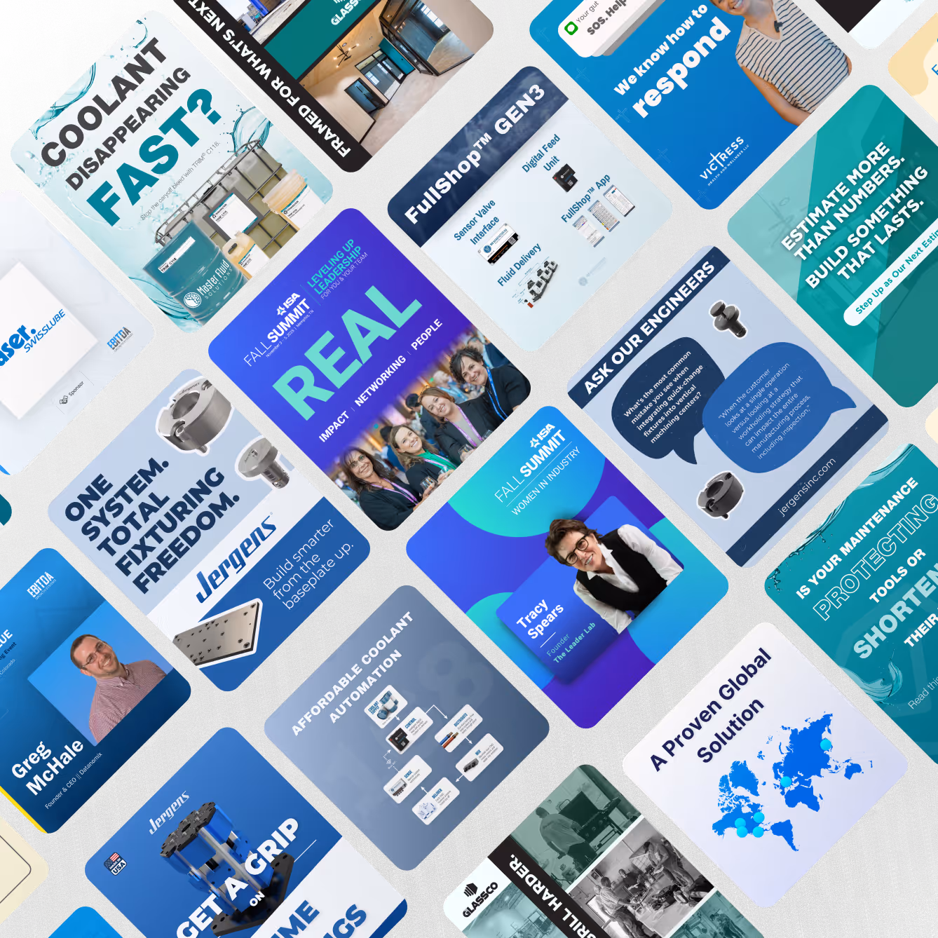Examples of social posts created by Speak Friend for their clients