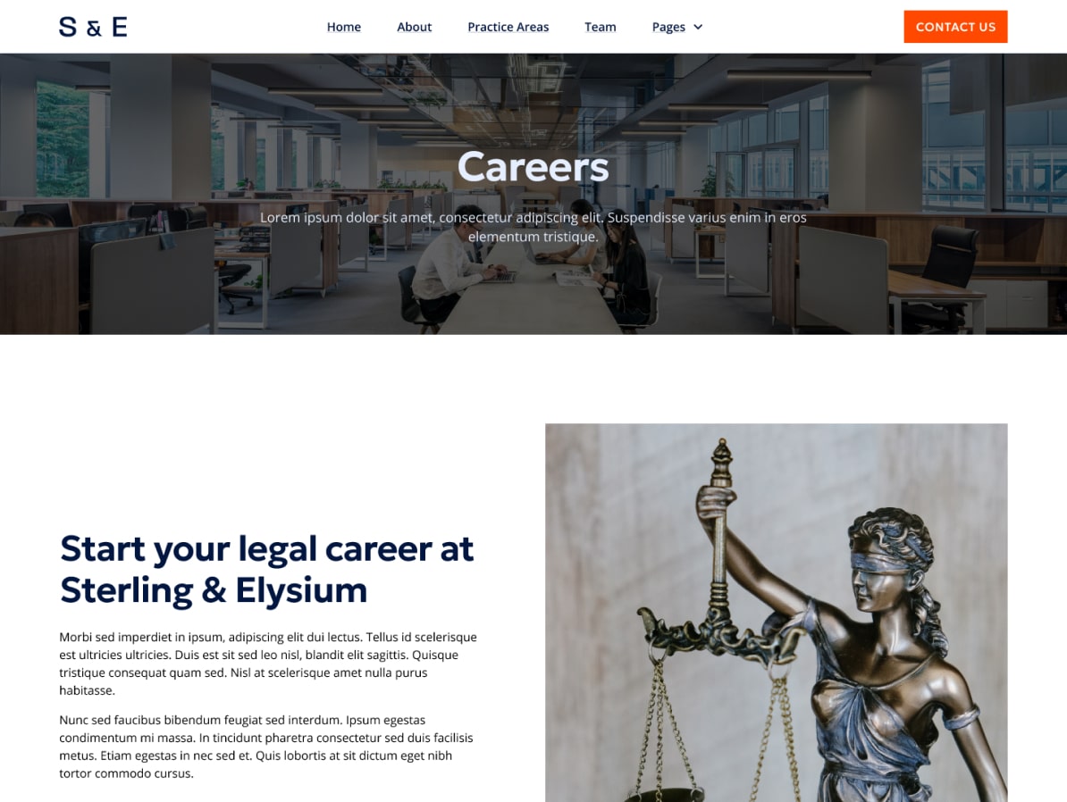 example of careers page