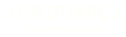 A white logo of Griptape on the top with the words Youth Driving Learning underneath.