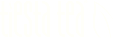 A white logo of Tiesta Tea with a white outline of a leaf.