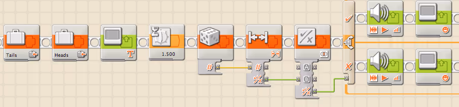 Part of NXT-G Coin Toss Game