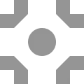 Gray geometric icon with a central circle and four corner shapes pointing inward.