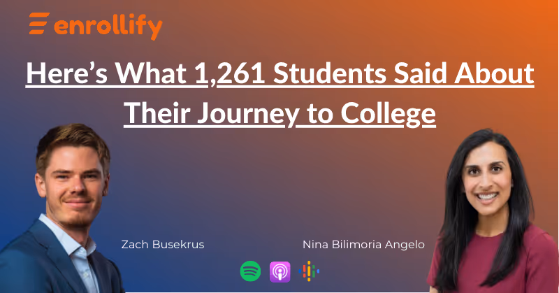 Ep. 135: Here’s What 1,261 Students Said About Their Journey to College