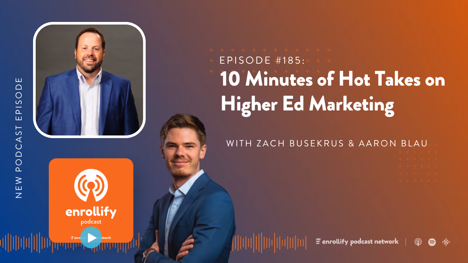 Episode 185: Live from AMA: 10 Minutes of Hot Takes on Higher Ed Marketing