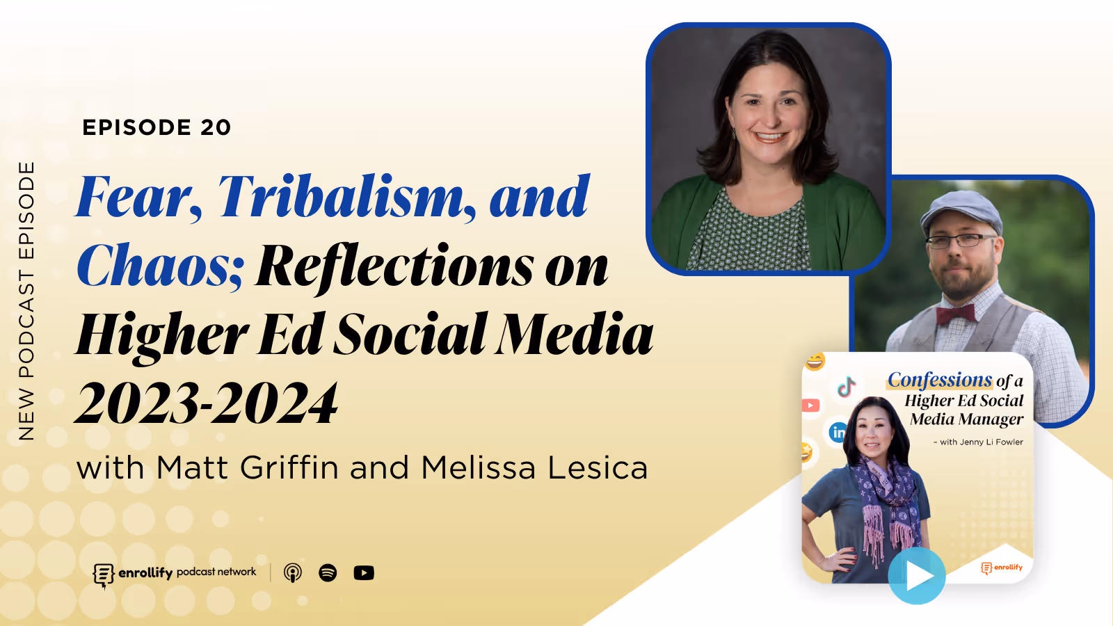 Ep. 20: Fear, Tribalism, and Chaos; Reflections on Higher Ed Social Media 2023-2024