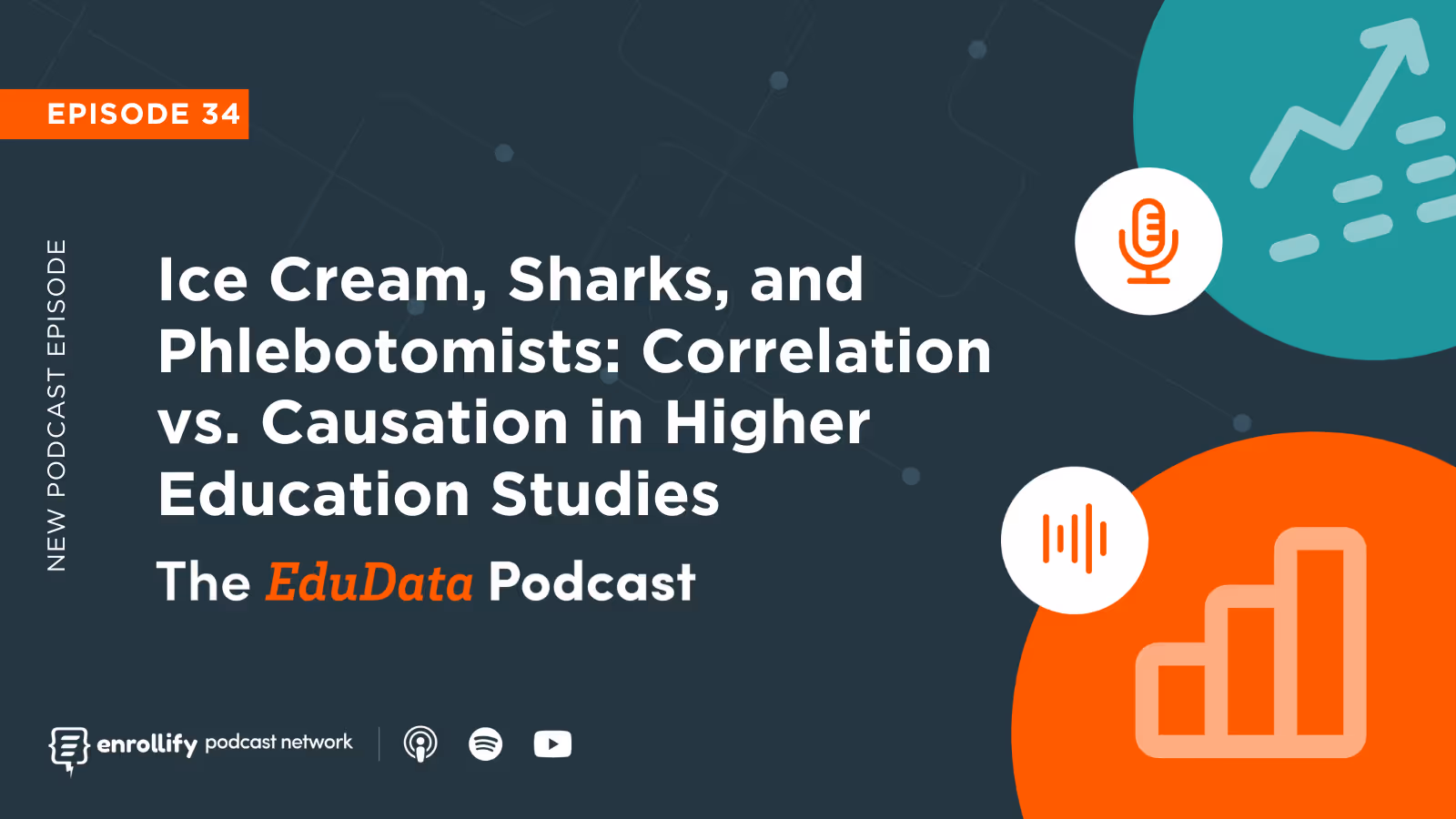 Episode 34: Ice Cream, Sharks, and Phlebotomists: Correlation vs. Causation in Higher Education Studies