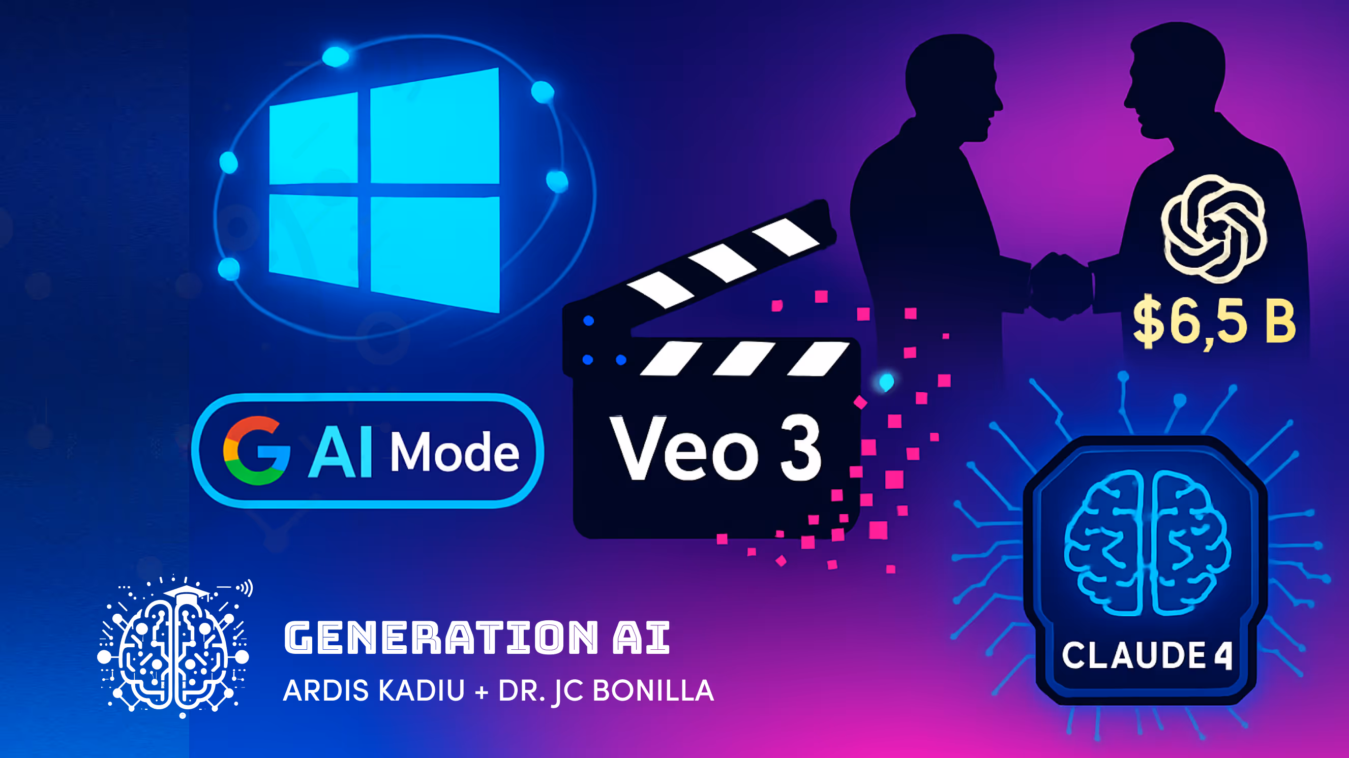 Episode 78: Windows goes agent-first, Google AI Mode lands, Veo 3 kills Hollywood, Ive + OpenAI $6.5B deal, Claude 4 hits