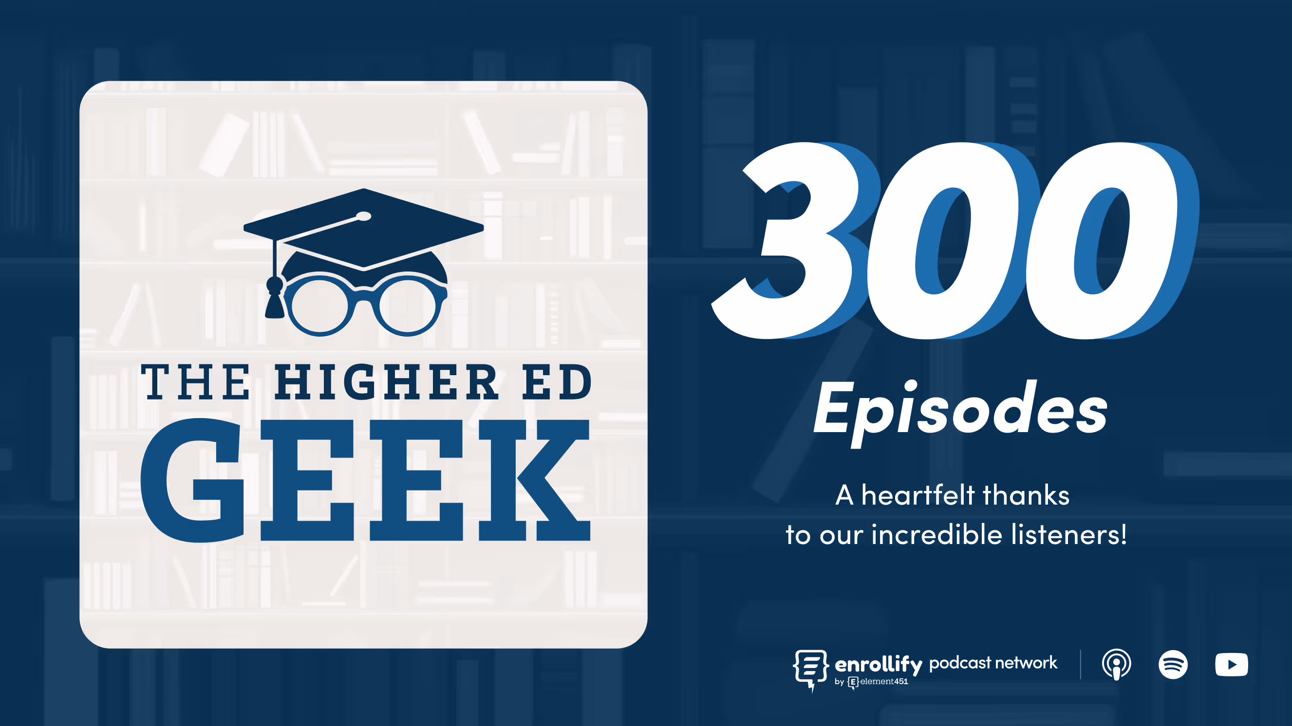 Celebrating 300 Episodes of The Higher Ed Geek Podcast!