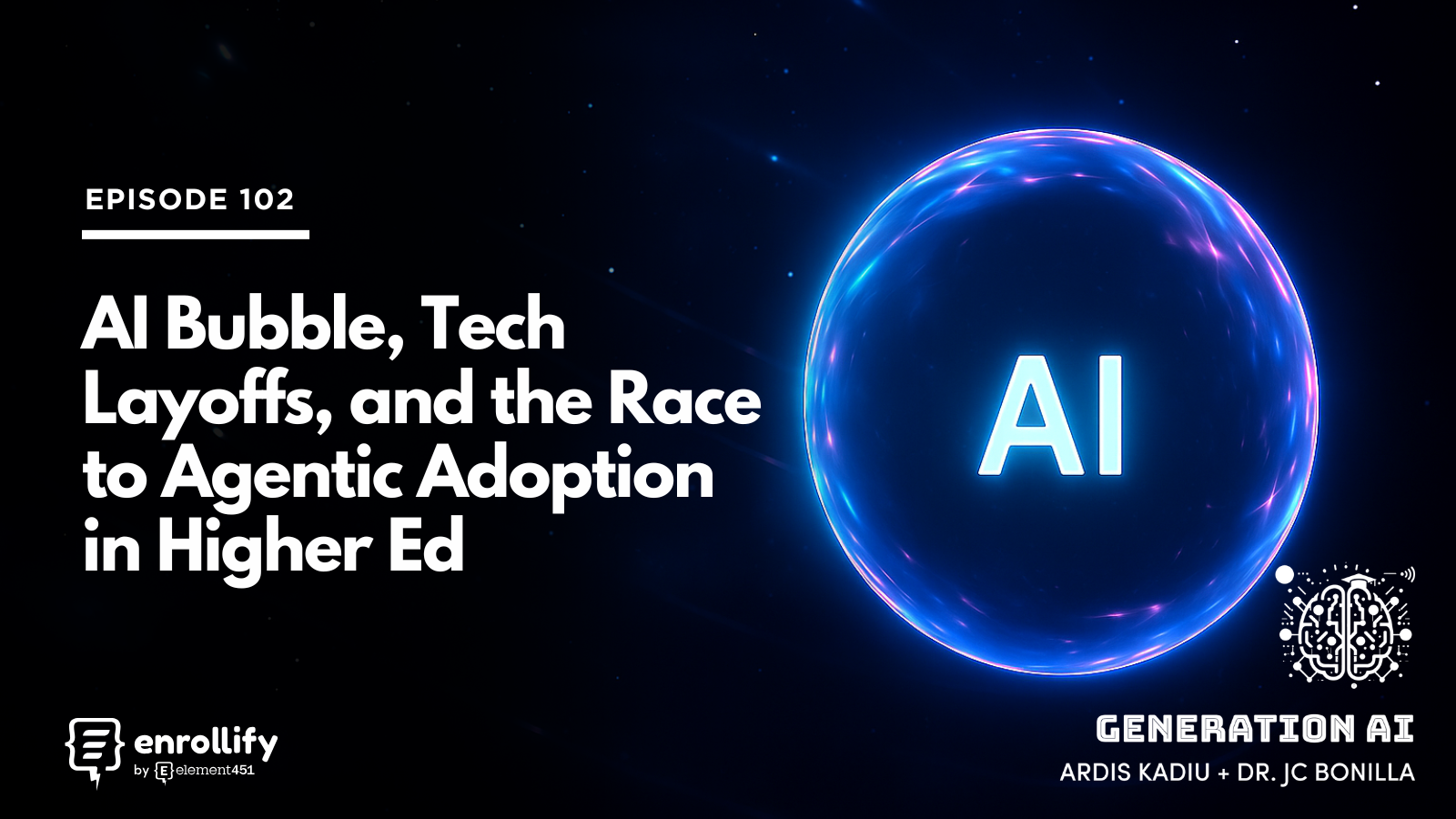 Episode 102: AI Bubble, Tech Layoffs, and the Race to Agentic Adoption in Higher Ed