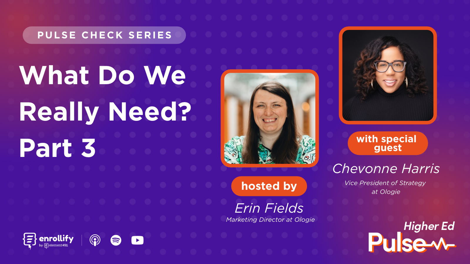 Pulse Check: What Do We Really Need? — Pt 3