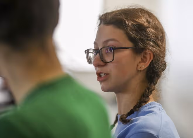 De Pere High School junior Ella Krebsbach talks about her involvement with Hope Squad at De Pere High School. The program, now in its fourth year in the school district, aims to raise suicide awareness and give students the tools to help each other and seek help when needed.
