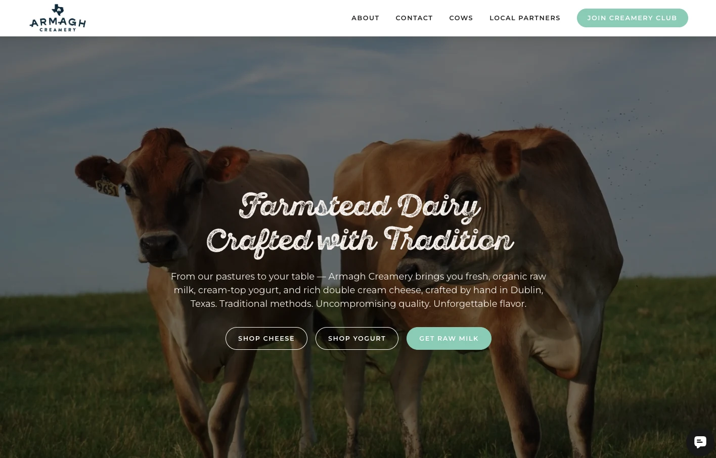 Armagh Creamery raw milk website